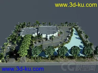 3D打印模型影视级别现代城镇场景的图片