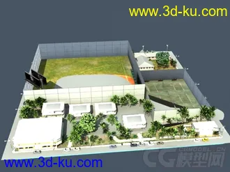 3D打印模型影视级别现代城镇场景的图片