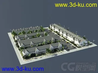 3D打印模型影视级别现代城镇场景的图片