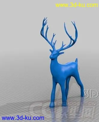 圣诞鹿麋鹿3D打印模型的图片