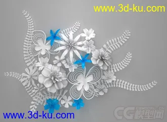 3D打印模型艺术纸雕的图片