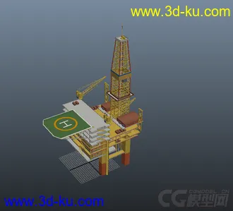 3D打印模型海上石油钻井平台的图片