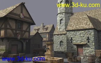 3D打印模型不分包：中世纪建筑合集包的图片