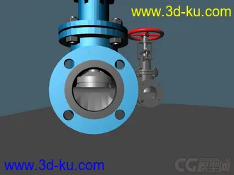 3D打印模型截止阀拆解的图片