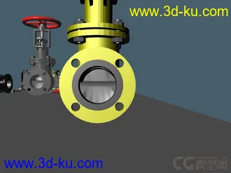 3D打印模型截止阀拆解的图片
