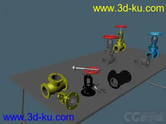 3D打印模型截止阀拆解的图片