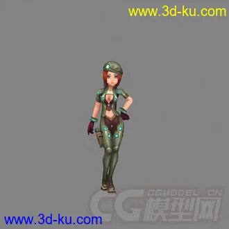 性感女孩，女人绑定动画模型的图片