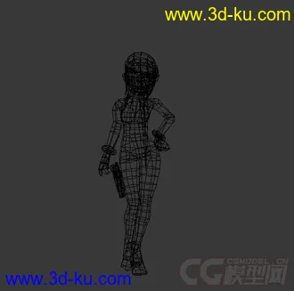 性感女孩，女人绑定动画模型的图片