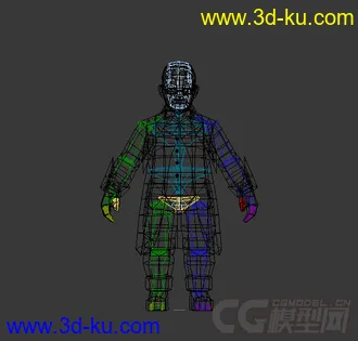 白头发科学家模型带绑定带动画的图片