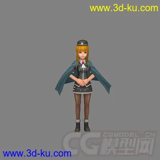 披风女孩绑定动画模型下载的图片