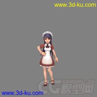小女仆卡通绑定动画模型的图片