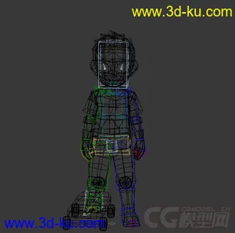 滑板男孩卡通动画绑定模型下载的图片