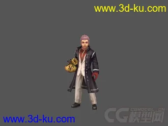 紫色头发的男人有绑定带动画模型下载的图片
