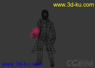紫色头发的男人有绑定带动画模型下载的图片