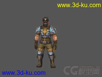 3D打印模型卡通肌肉男游戏动画有绑定有动画的图片