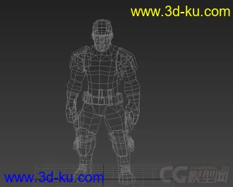3D打印模型卡通肌肉男游戏动画有绑定有动画的图片