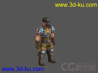 3D打印模型卡通肌肉男游戏动画有绑定有动画的图片