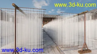 3D打印模型一个面条的小场景，挂面的图片