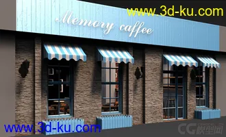 3D打印模型复古咖啡店设计源文件的图片