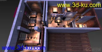 3D打印模型复古咖啡店设计源文件的图片