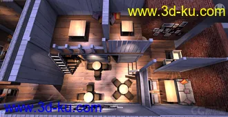 3D打印模型复古咖啡店设计源文件的图片