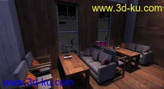 3D打印模型复古咖啡店设计源文件的图片