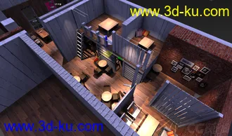 3D打印模型复古咖啡店设计源文件的图片