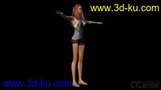 性感美女，大胸身材，有贴图、材质、绑定，maya、3dmax、FBX、模型下载的图片