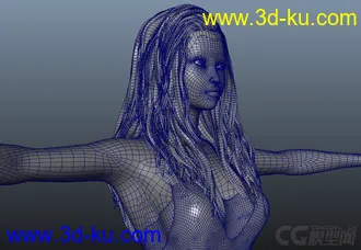 性感美女，大胸身材，有贴图、材质、绑定，maya、3dmax、FBX、模型下载的图片