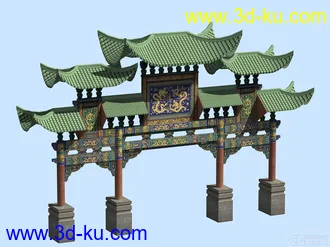 3D打印模型53古建简模  47古建盘简模 44古建简模的图片