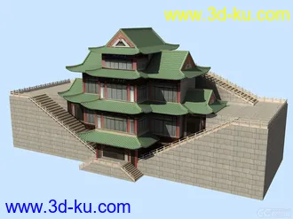 3D打印模型53古建简模  47古建盘简模 44古建简模的图片