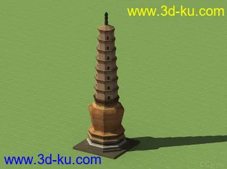 3D打印模型53古建简模  47古建盘简模 44古建简模的图片