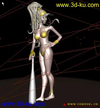 3D打印模型棒球女郎---精品---材质灯光的图片