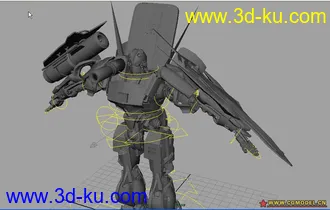 3D打印模型机器战侠---绑定---高模的图片