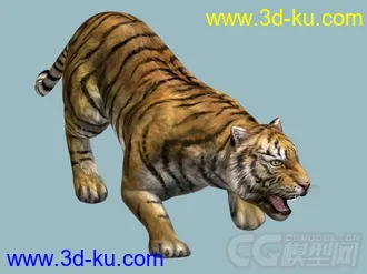 3D打印模型一个打老虎的图片