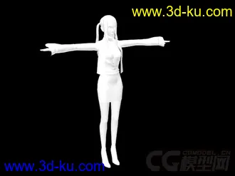 新手发帖 绑定完的女孩模型的图片