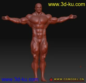 3D打印模型高二寒假就要结束了，第一次用ZB刷的肌肉男~的图片