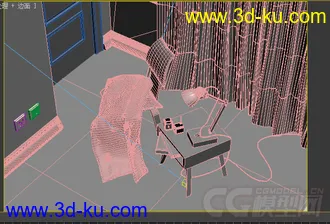 3D打印模型室内一角的图片