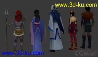 仙剑模型 男人女人 怪物的图片