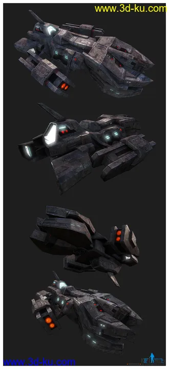 次世代虚拟幻想飞船模型的图片