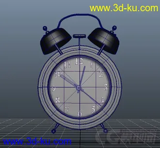 3D打印模型黑色闹钟的图片