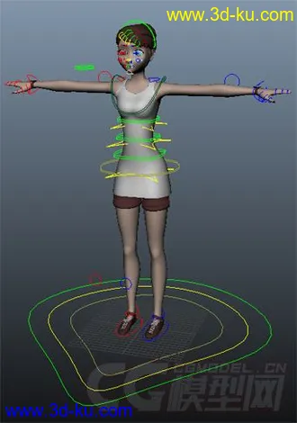 3D打印模型Young woman full rigged的图片