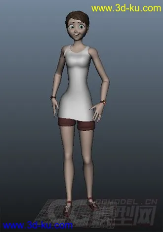 3D打印模型Young woman full rigged的图片