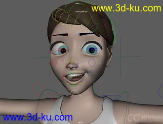 3D打印模型Young woman full rigged的图片