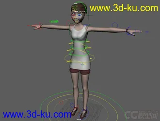 3D打印模型Young woman full rigged的图片