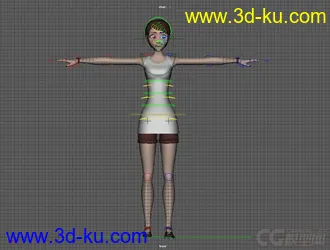 3D打印模型Young woman full rigged的图片