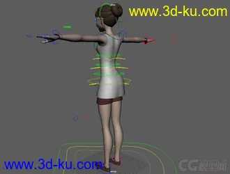 3D打印模型Young woman full rigged的图片