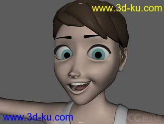 3D打印模型Young woman full rigged的图片