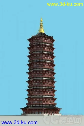 3D打印模型九层塔的图片