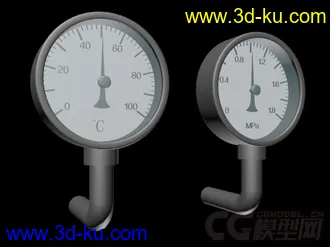 3D打印模型压力表和温度表的图片